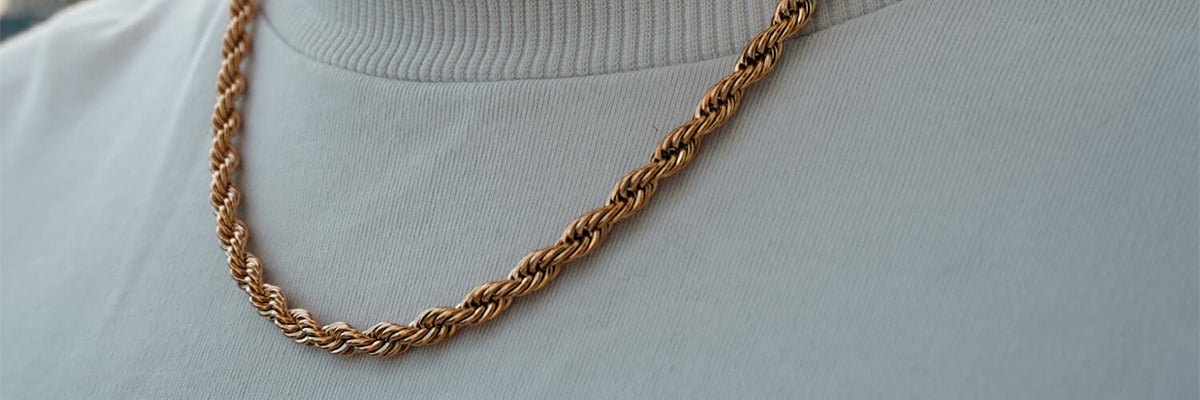 Mens gold diamond hot sale cut rope chains