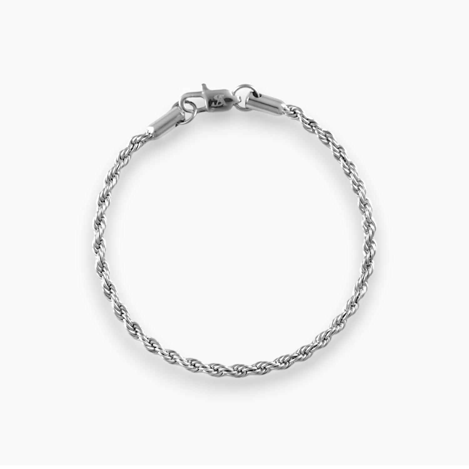 3mm silver rope bracelet