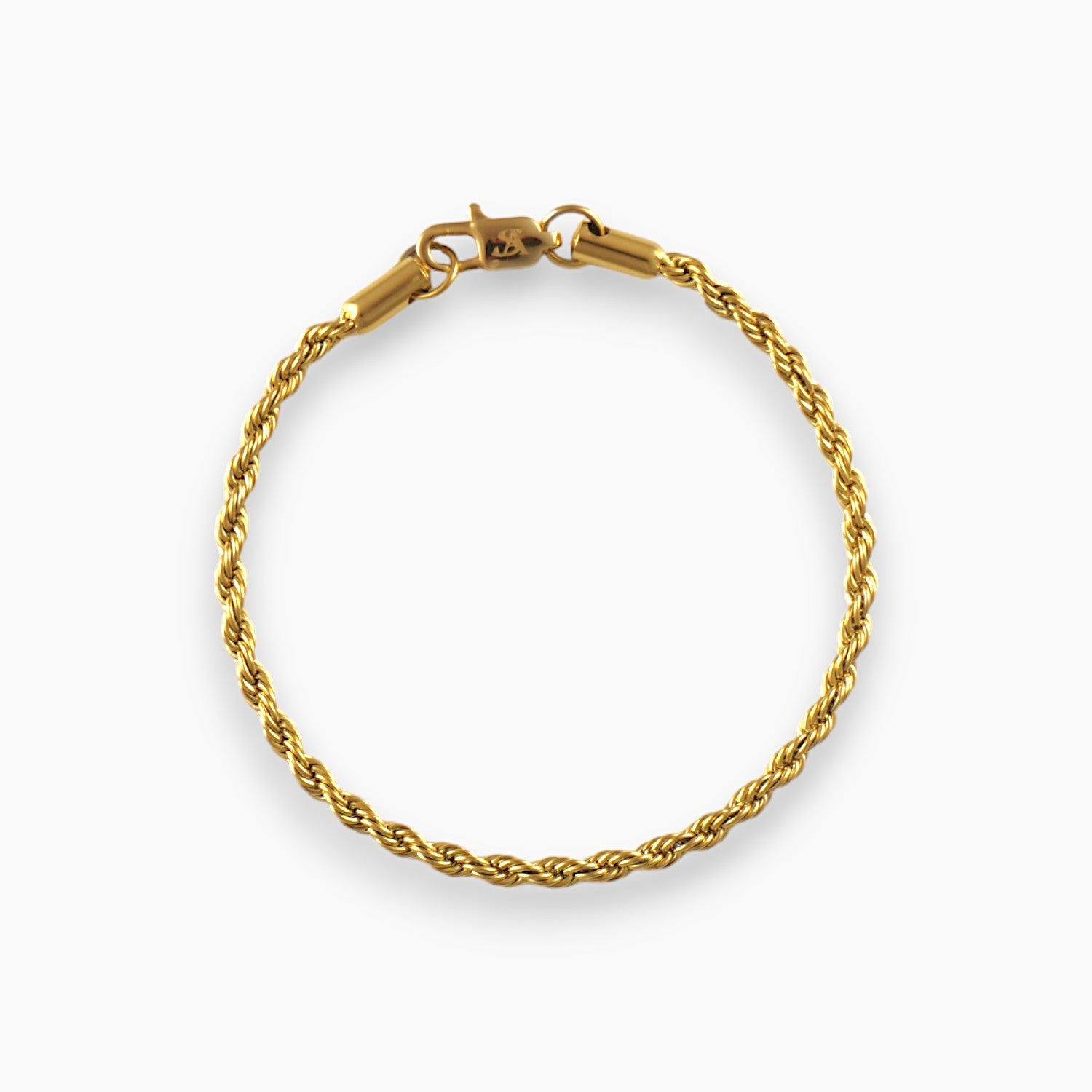 3mm gold rope bracelet