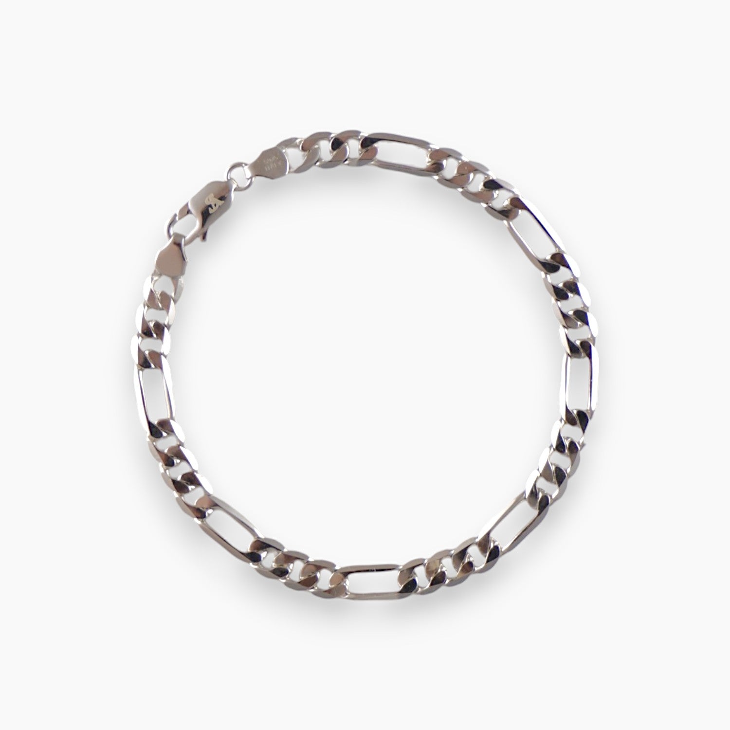 Diamond fashion cut figaro bracelet