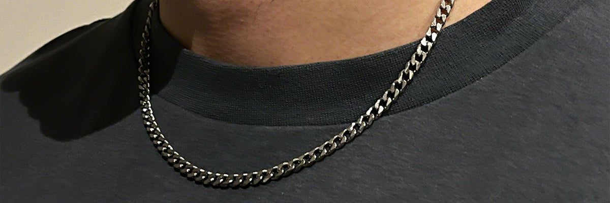 silver cuban chain 5mm