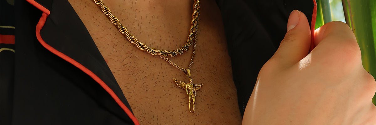 gold plated pendant and chain