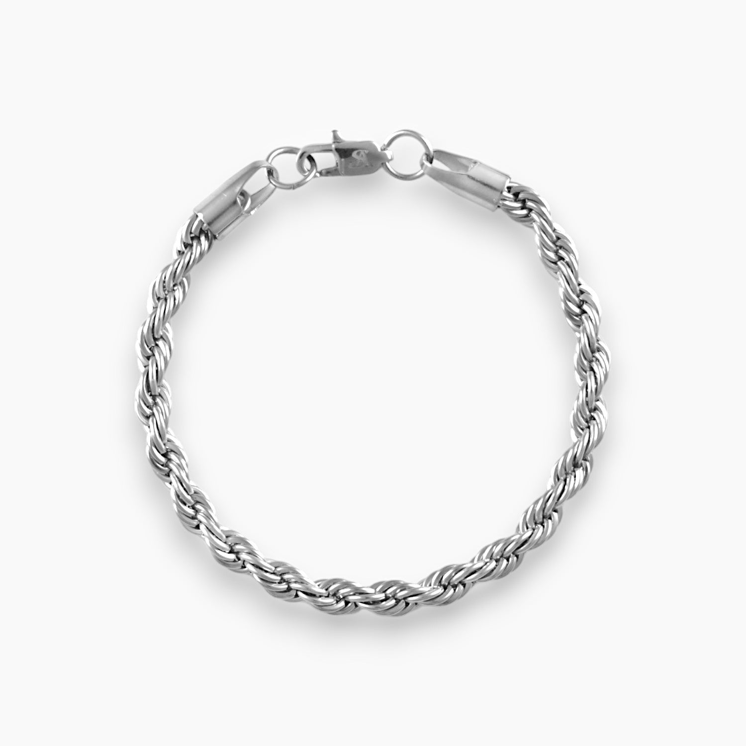 5mm silver rope bracelet