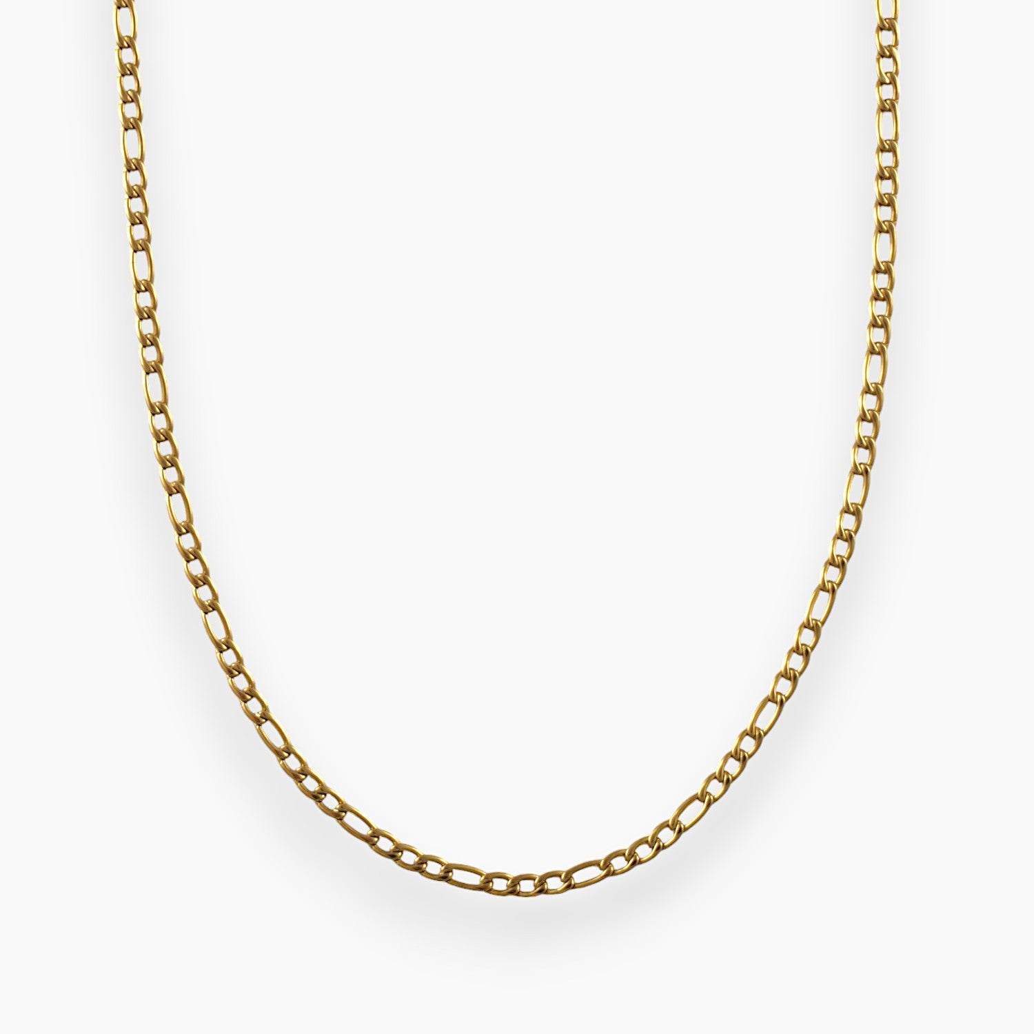 3mm gold figaro chain