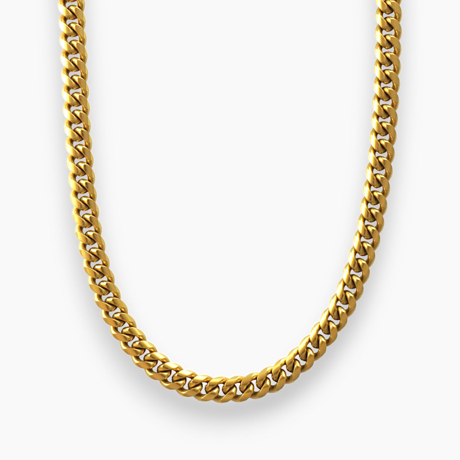 8mm gold cuban chain