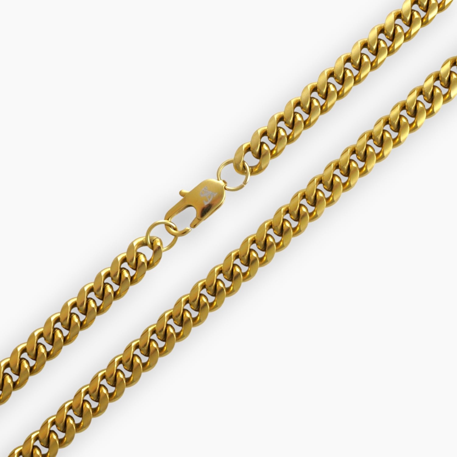 8mm gold cuban chain clasp