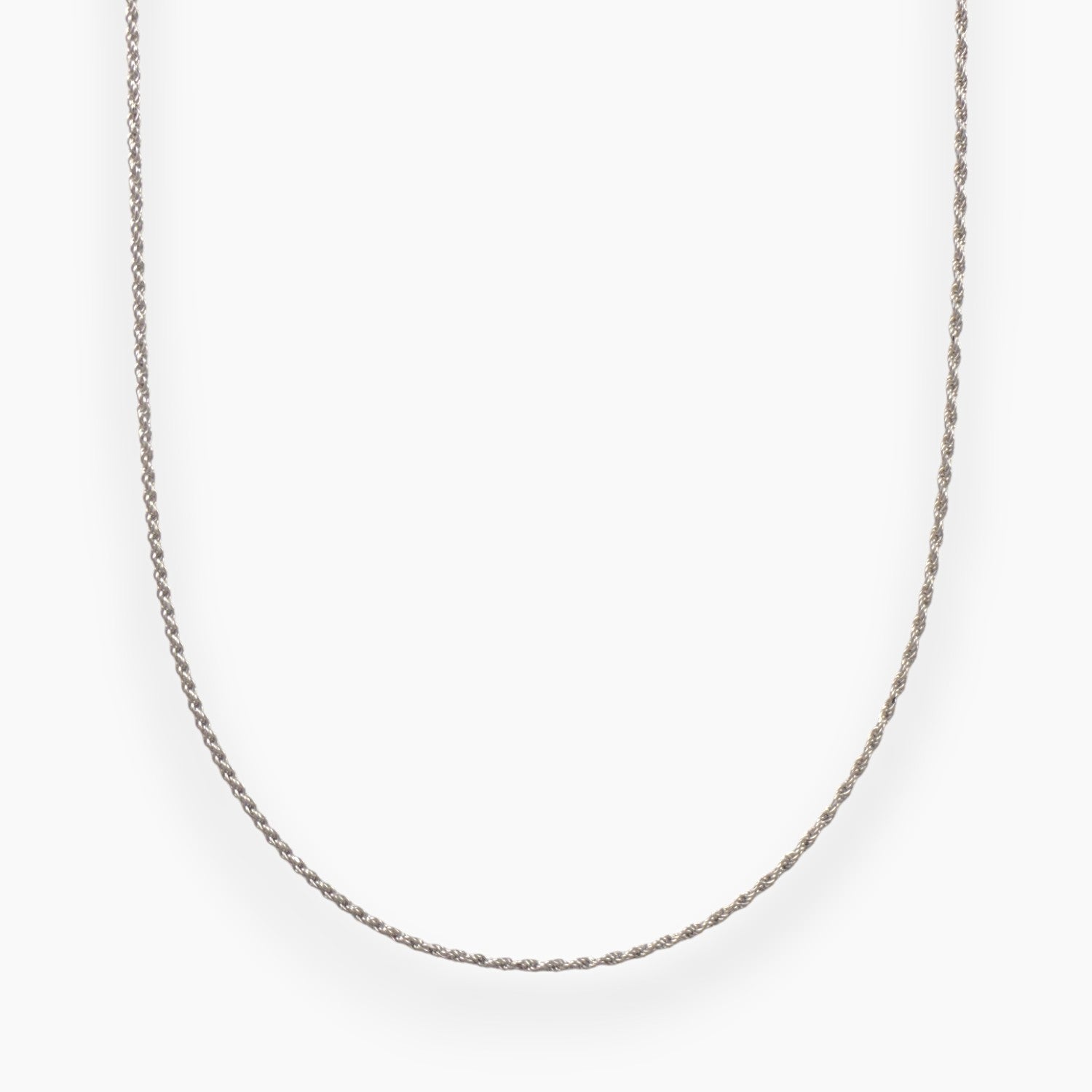 1.5mm italy 925 sterling silver rope chain (diamond cut)