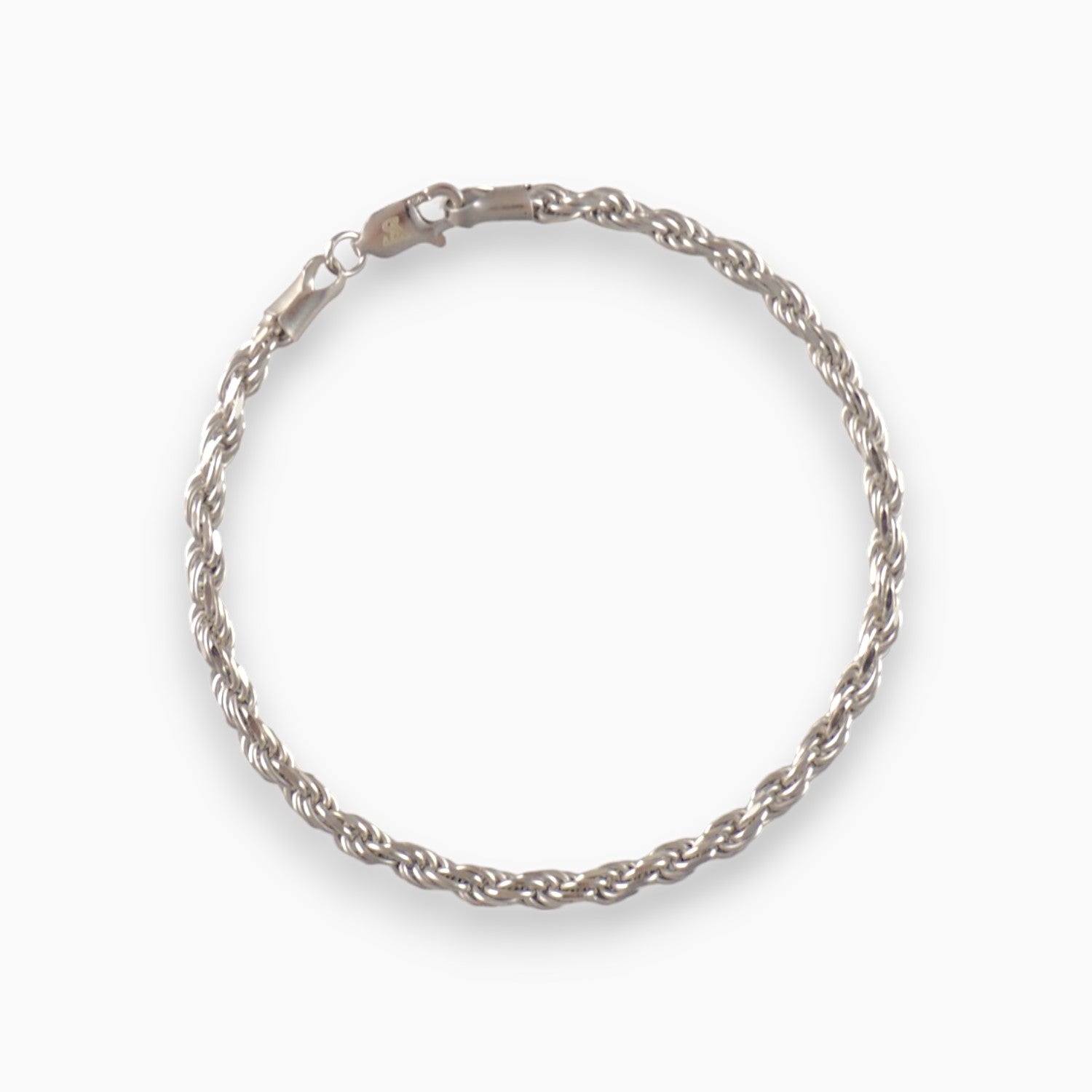 Rope Bracelet 4mm in Sterling Silver - Luxx Jewelers